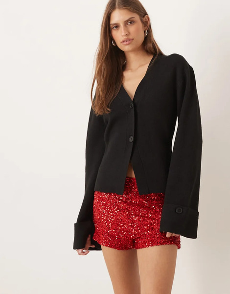  Never Fully Dressed Sequin Hotpant In Red 