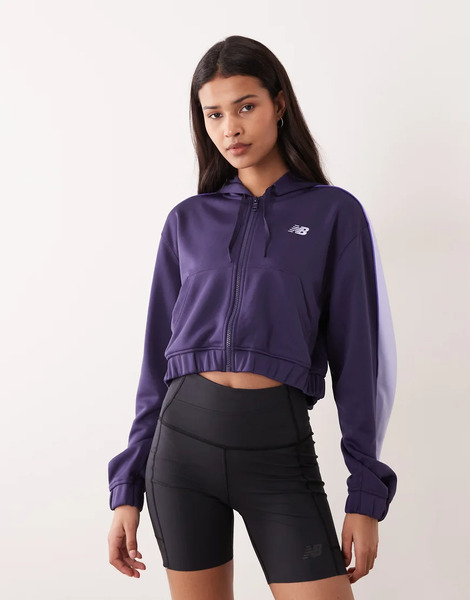  New Balance Interlock Full Zip In Purple 