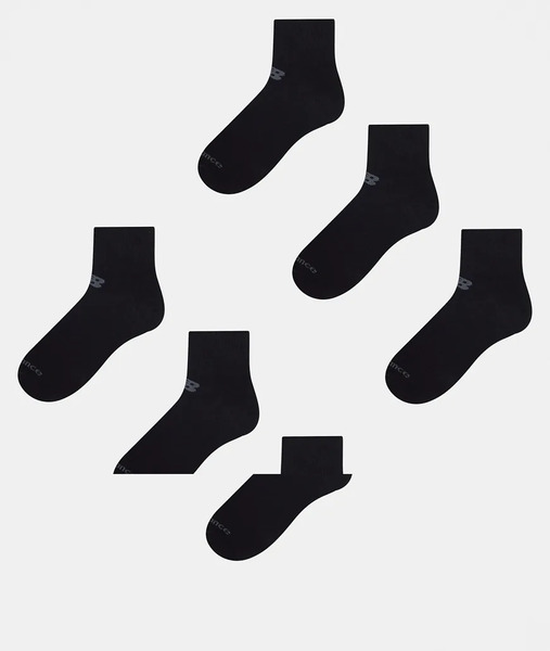  New Balance Performance Ankle Sock 6 Pack In Black 