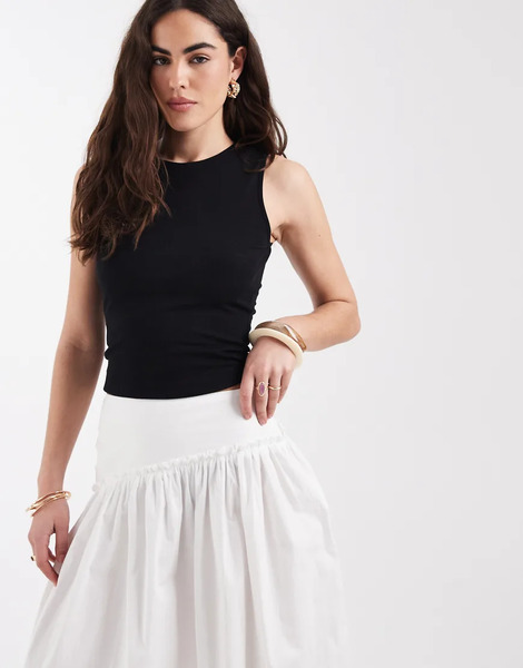  New Look Basic Tank In Black 