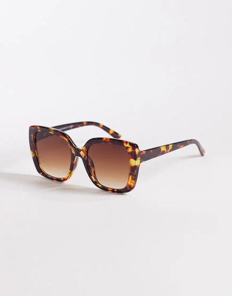  New Look Chunky Frame Sunglasses In Brown 