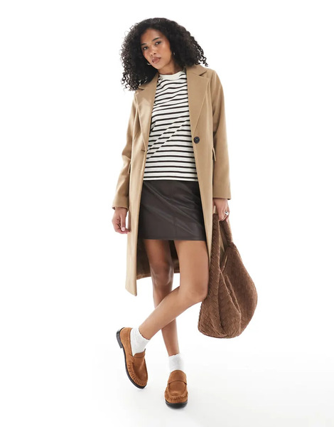  New Look Formal Coat In Camel Neutral 