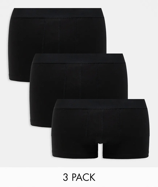  New Look 3 Pack Trunks In Black 