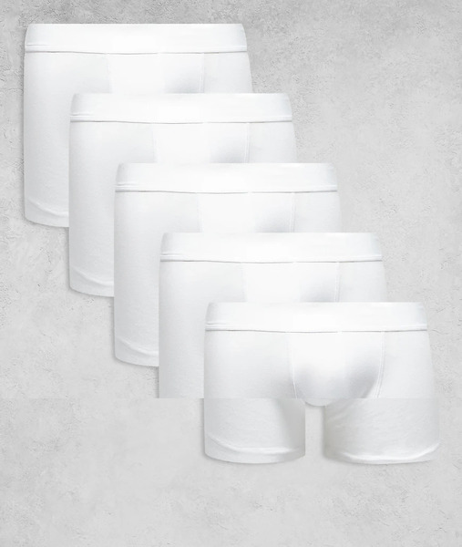 New Look 5 Pack Trunks In White 