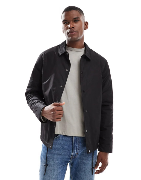  New Look Padded Coach Jacket In Black 