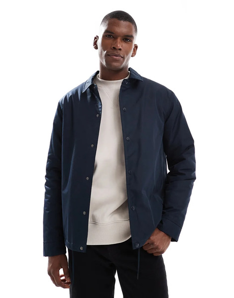  New Look Padded Coach Jacket In Navy 
