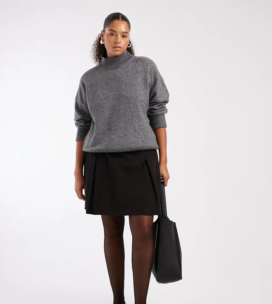  New Look Curve Basic Skort In Black 