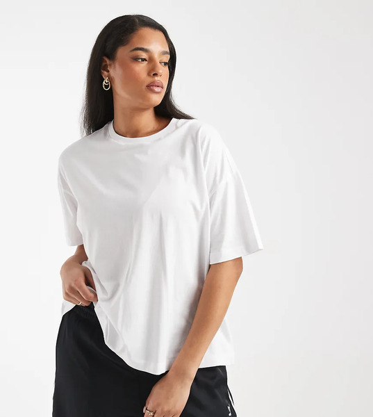  New Look Curve Boxy Tee In White 