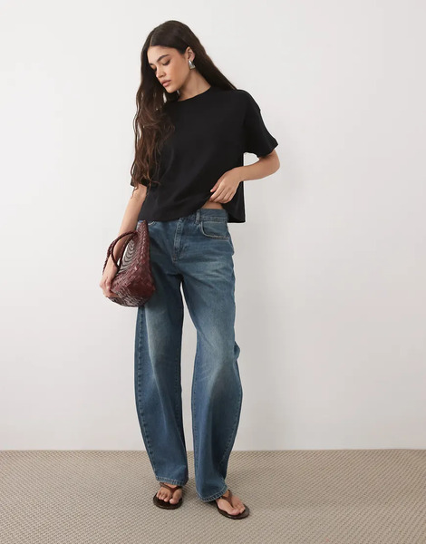  New Look Premium Boxy Tee In Black 