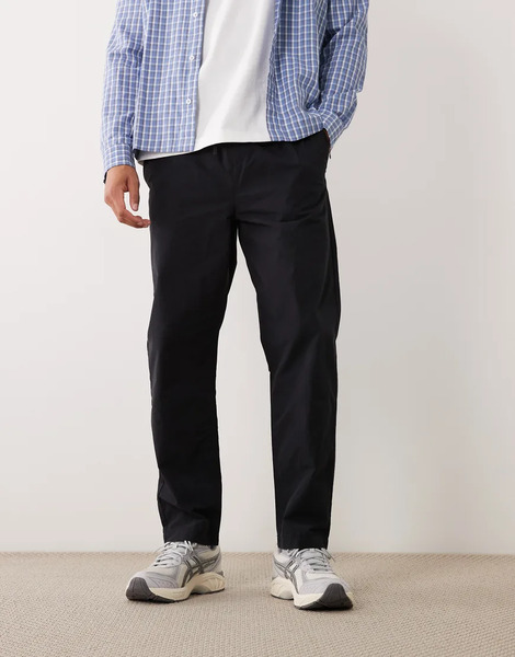  New Look Pull On Trousers In Black 