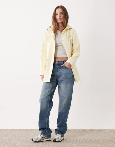  New Look Rain Mac In Yellow 