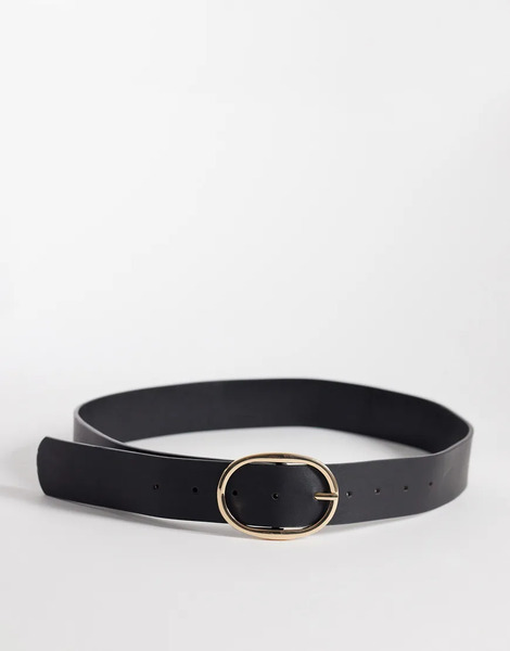  New Look Simple Buckle Belt In Black 