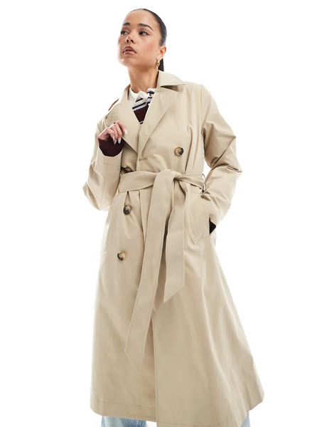  New Look Trench Coat In Stone Neutral 