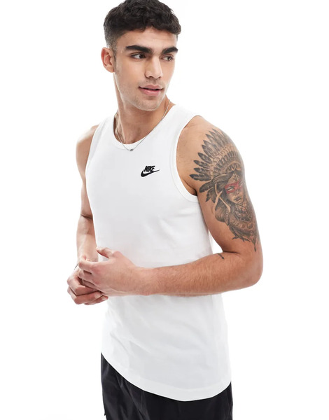  Nike Club Tank In White 