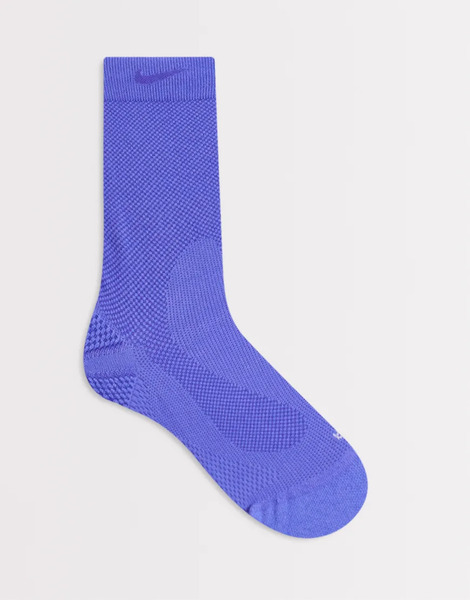  Nike Running 1 Pack Crew Socks In Blue 