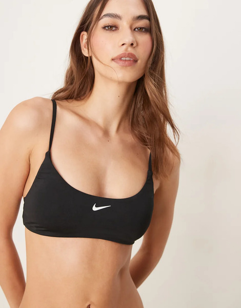  Nike Essential Bralette Bikini Top In Black 