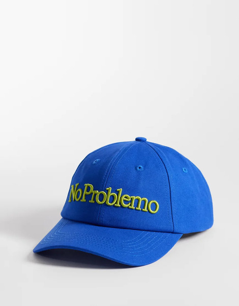 No Problemo 100% Cotton Logo Cap In Blue 