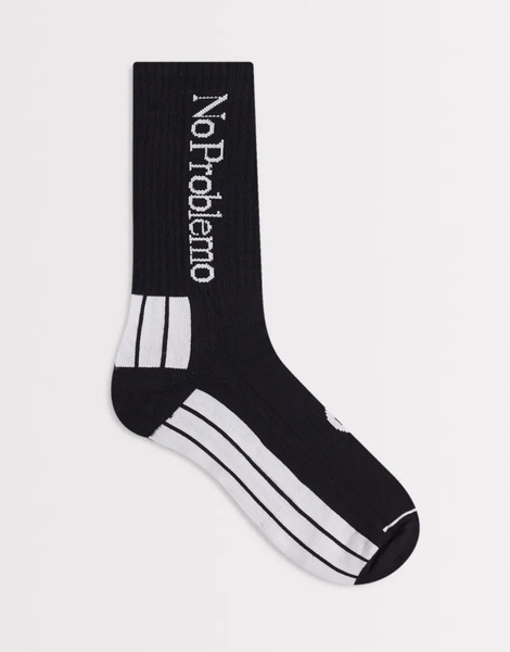  No Problemo Logo Socks In Black 