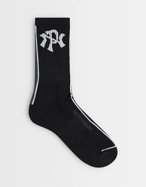  No Problemo Nyp Socks In Charcoal Grey 