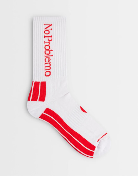 No Problemo Socks In White 
