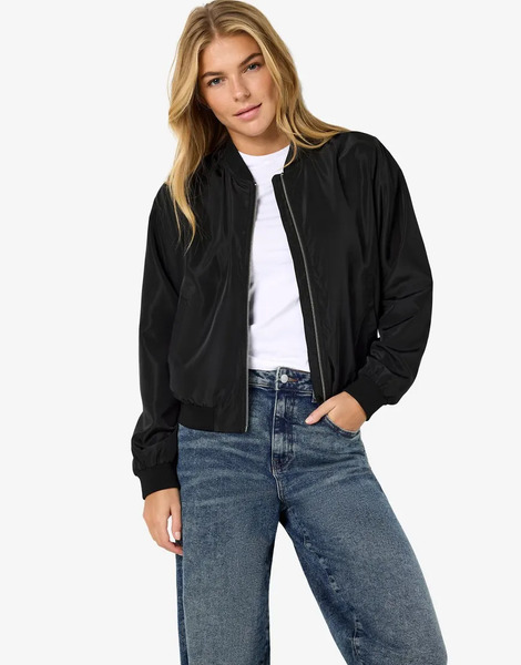  Noisy May Bomber Jacket In Black 
