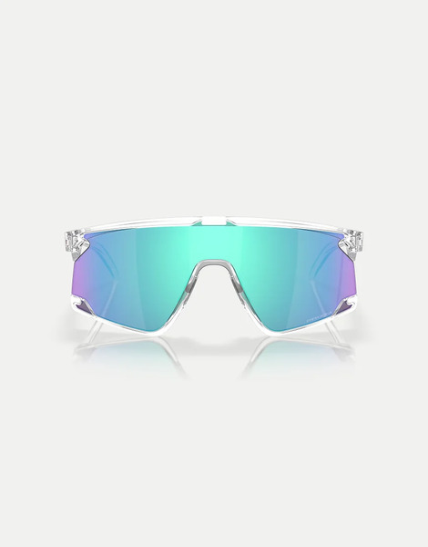  Oakley Bxtr Shield Sunglasses With Blue Mirrored Lens In Clear 