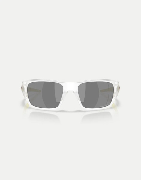  Oakley Masseter Limitless Collection Rectangle Polarised Sunglasses With Black Mirrored Lens In Clear 