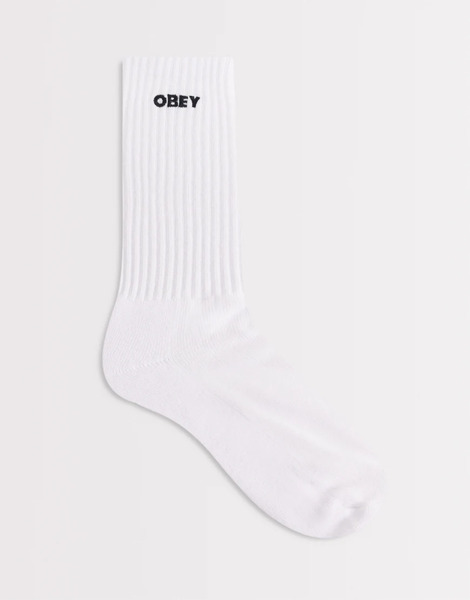  Obey Bold Socks In White 