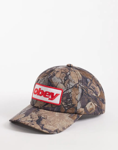 Obey Ranch Five Panel Snapback Cap In Camo Multi 