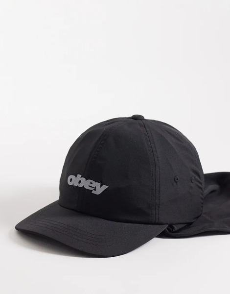  Obey Sahara Six Panel Trail Cap In Black 