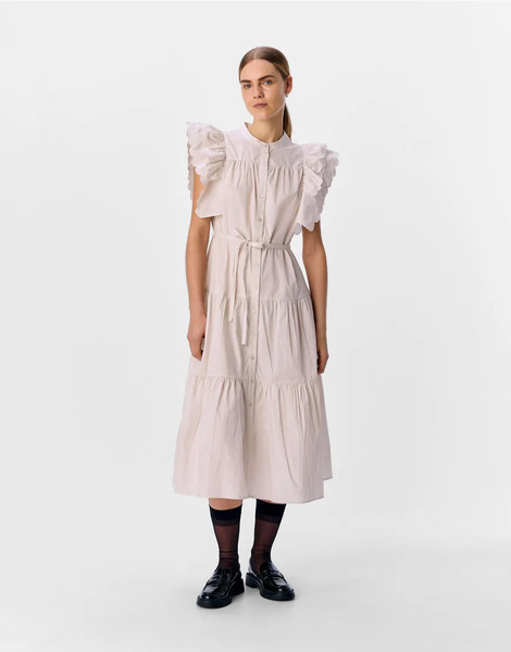  Object Maxi Dress In Cream White 