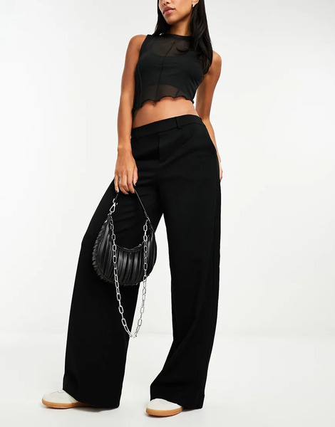 Object Mid Rise Pull On Smart Trouser In Black 