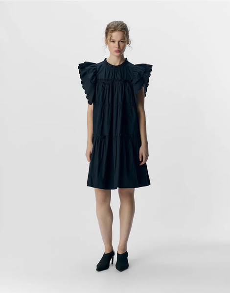  Object Mini Dress In Charcoal Grey 