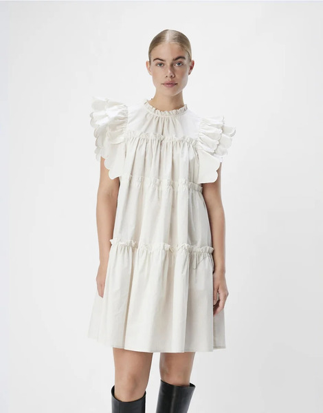  Object Mini Dress In Cream White 