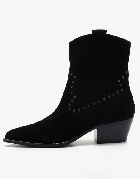  Off The Hook Kensal Leather Ankle Boots In Black 
