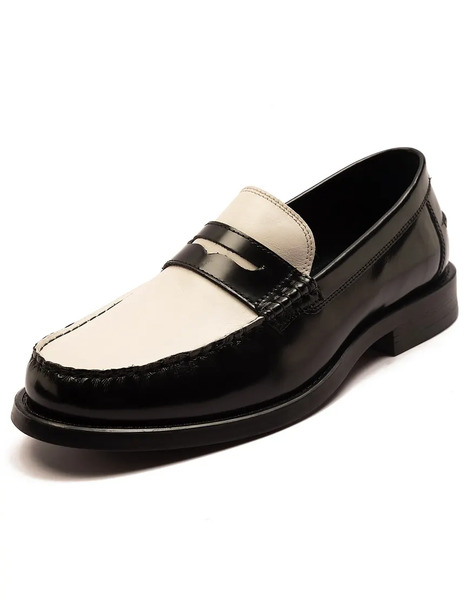  Off The Hook 'monro' Loafer Formal/casual Slip On Leather Shoes Black 