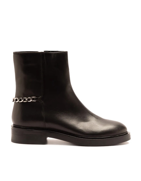  Off The Hook Stamford Metallic Accent Side Zip Ankle Boots In Black 