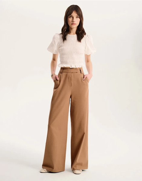  Omnes Clarice Trouser In Beige Neutral 
