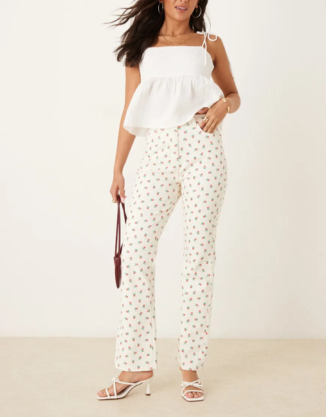  Omnes Robbie Floral Trousers In Blue 