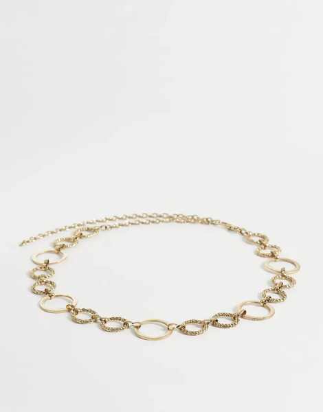  Only Boho Chain Belt In Bronze Brown 
