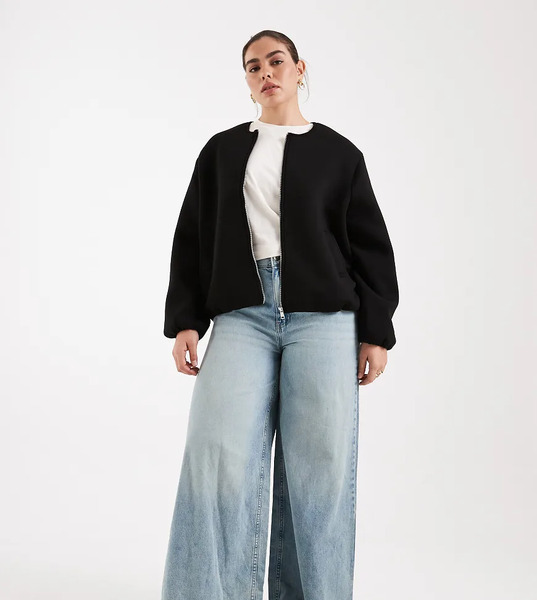  Only Curve Bomber Jacket In Black 