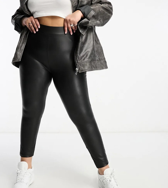  Only Curve Coated Legging In Black 