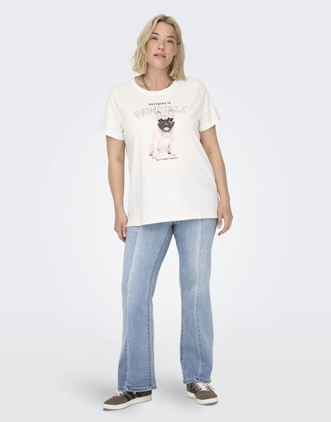  Only Curve Flared Fit Jeans In Light Blue 