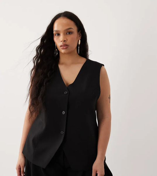  Only Curve Tailored Waistcoat In Black 