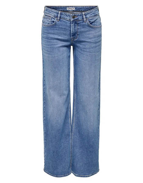  Only Curve Wide Fit Jeans In Medium Blue Denim 