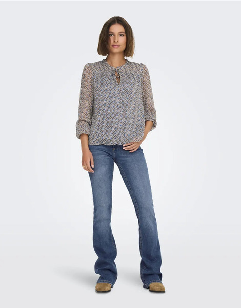  Only Flared Fit Jeans In Medium Blue Denim 