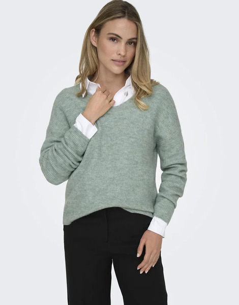  Only Knitted Pullover In Blue Surf 
