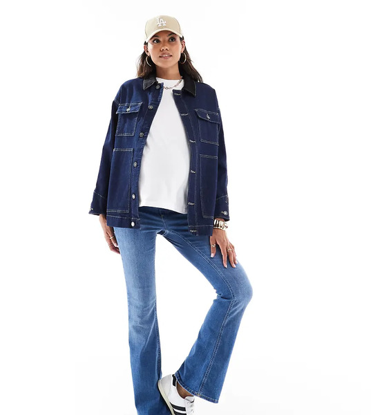  Only Maternity Flare Jeans In Mid Blue   Mblue 