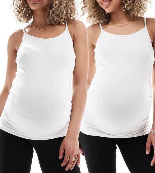  Only Maternity 2 Pack Jersey Shorts In Black 