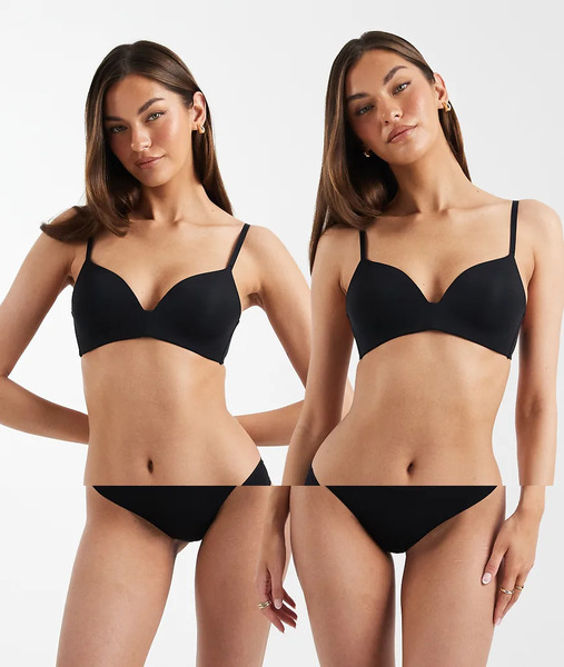  Only 2 Pack Thong In Black 